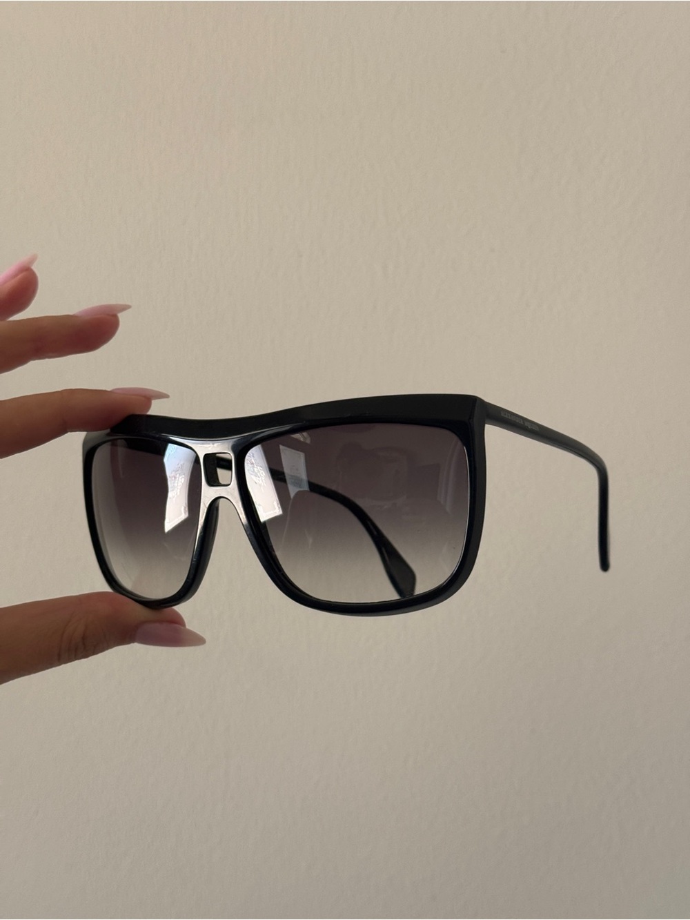 Alexander McQueen Black Gradient Lens Sunglasses